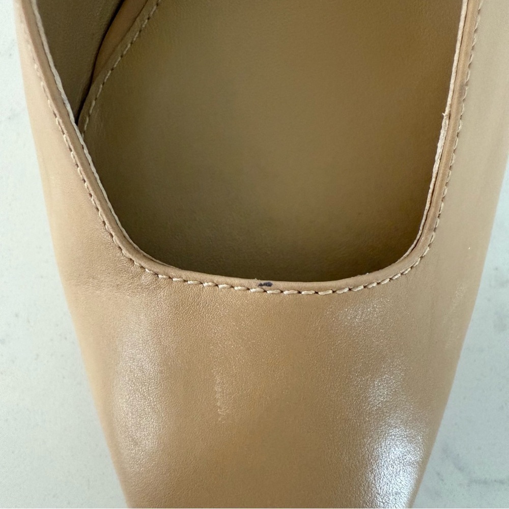 New Vince Hart square toe slingback nude leather heels size: 6 - Picture 5 of 5
